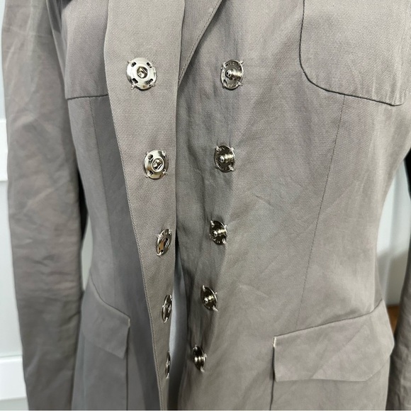 Pauw Amsterdam Military Inspired Blazer 2 = Medium Gray Quiet Luxury Minimalist - Picture 5 of 10